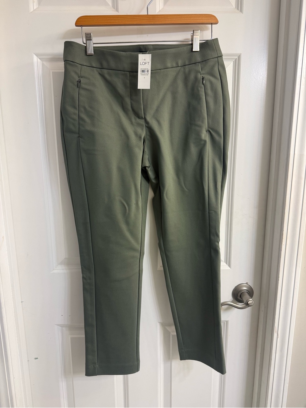 LOFT Olive Slim Ankle Pants